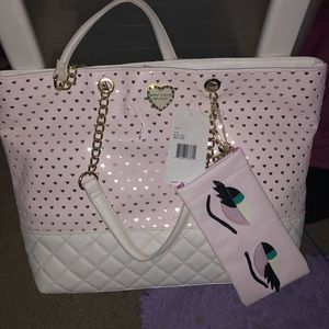 Betsey Johnson purse with glasses case